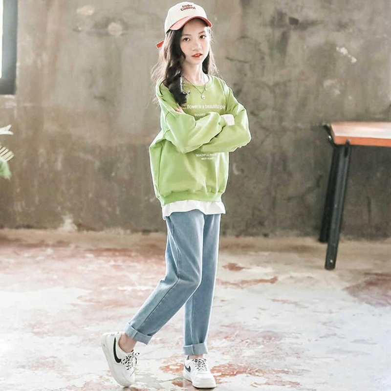 Green Pullover Spring Summer Children's Clothes Set Baby Girls Sweatshirts + Pants 2pcs/Set Kids Costume Teenage Girl Clothing
Green Pullover Spring Summer Children's Clothes Set Baby Girls Sweatshirts + Pants 2pcs/Set Kids Costume Teenage Girl Clothing