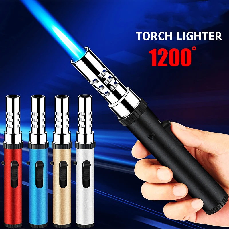 New Windproof BBQ Kitchen Cooking Gas Torch Lighter Jet Metal Cigar Cigarette Welding Long Lighters Smoking Accessories Gadgets
New Windproof BBQ Kitchen Cooking Gas Torch Lighter Jet Metal Cigar Cigarette Welding Long Lighters Smoking Accessories Gadgets