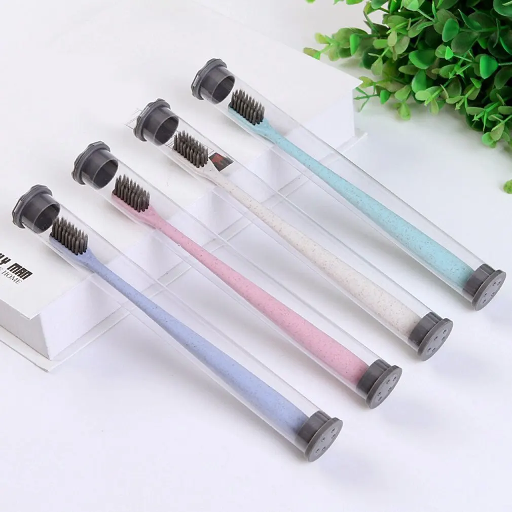 Wheat Straw Bamboo Charcoal Toothbrush Brush Portable Round Tube Toothbrush Adult High-quality Soft Toothbrush 
Wheat Straw Bamboo Charcoal Toothbrush Brush Portable Round Tube Toothbrush Adult High-quality Soft Toothbrush