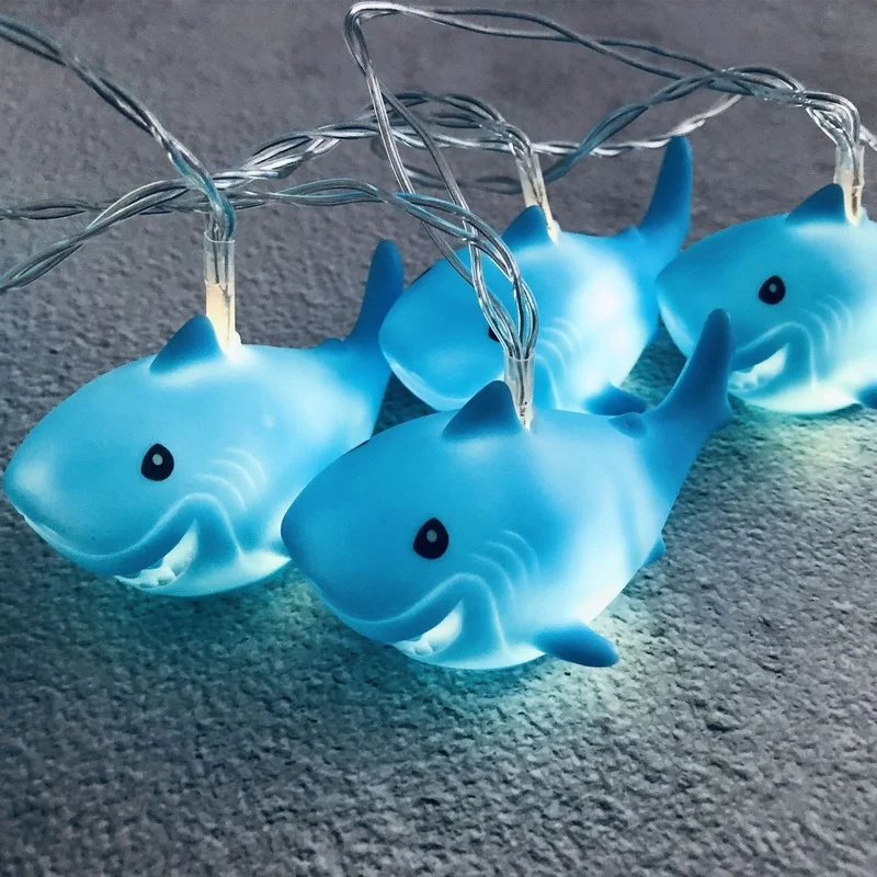 Cartoon LED String Lights Shark Led Light for Child Indoor Bedroom Animal Wall Garland Curtain Decors Holiday Party Guirlande
Cartoon LED String Lights Shark Led Light for Child Indoor Bedroom Animal Wall Garland Curtain Decors Holiday Party Guirlande