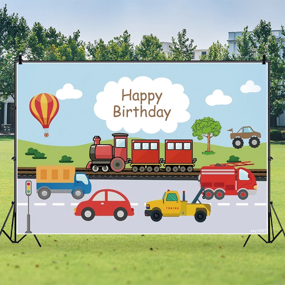 Cartoon Train Car Hot Air Balloon Cloud Newborn Baby Shower Birthday Photography Backdrop Background Vinyl Photophone Photozone
Cartoon Train Car Hot Air Balloon Cloud Newborn Baby Shower Birthday Photography Backdrop Background Vinyl Photophone Photozone