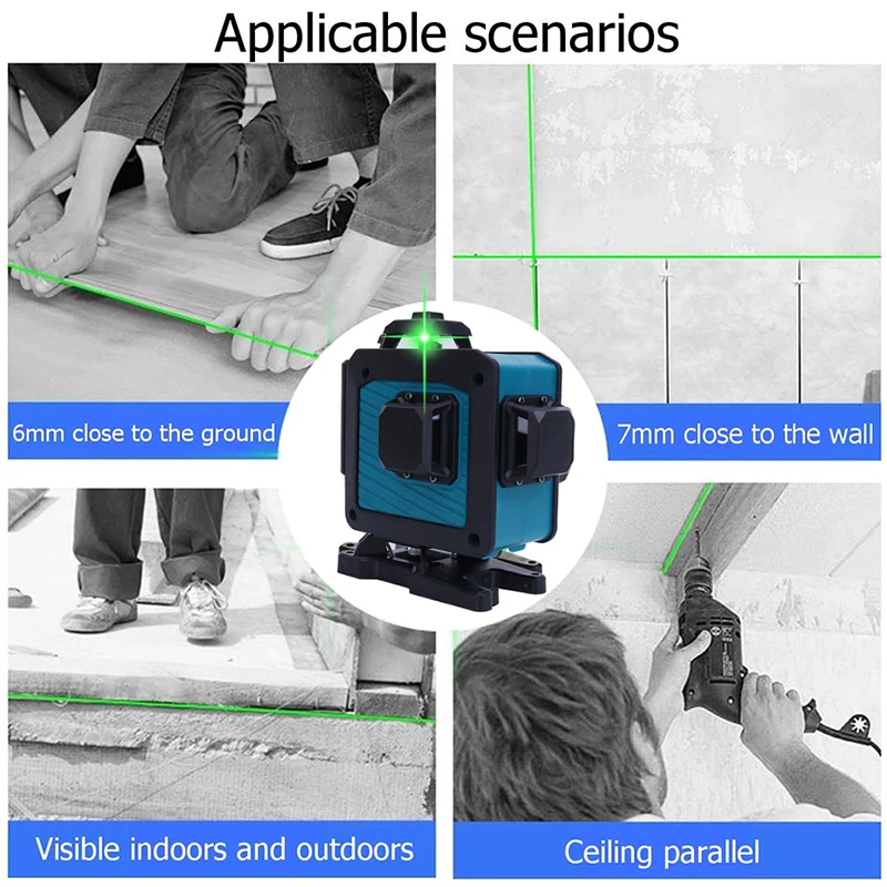 16 Line 4D Wireless Remote Laser Level Self-Leveling 360 Horizontal&Vertical Measure Tool Cross Super Powerful Green Laser Level
16 Line 4D Wireless Remote Laser Level Self-Leveling 360 Horizontal&Vertical Measure Tool Cross Super Powerful Green Laser Level