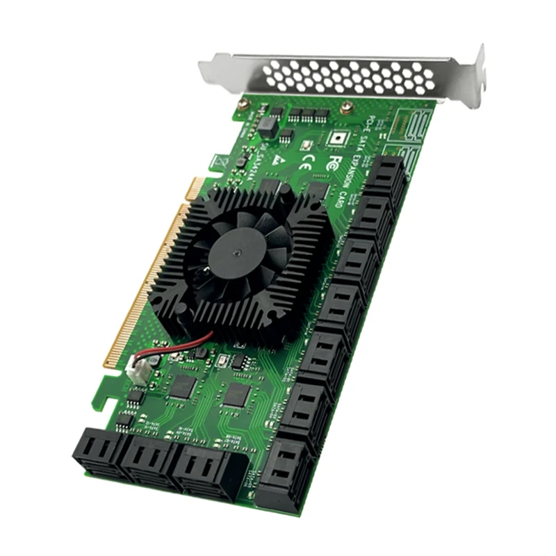 PCIE Expansion Card 20 Port PCIE Adapter PCIE SATA Express X16 SATA Card Controller PCIE to SATA3 6Gbps Add on Card
PCIE Expansion Card 20 Port PCIE Adapter PCIE SATA Express X16 SATA Card Controller PCIE to SATA3 6Gbps Add on Card