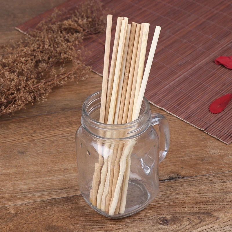 

5Pcs/Set 20cm Bamboo Straw Reusable Straw Organic Bamboo Drinking Straws Natural Wood Straws For Party Birtay Wedding Bar Tool