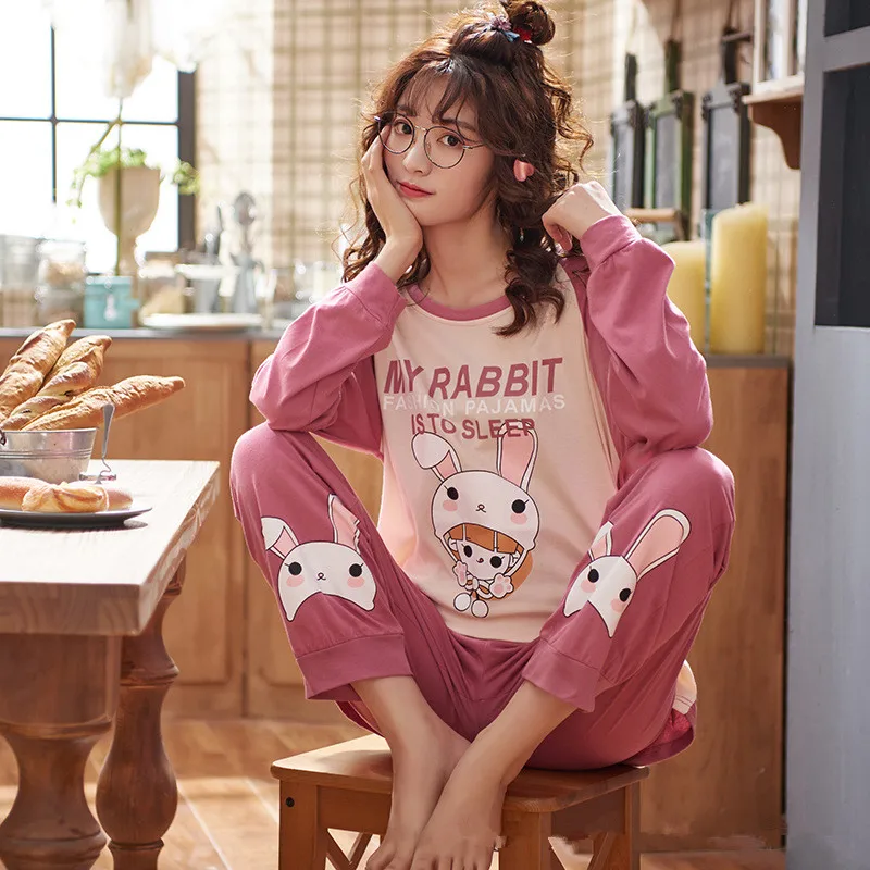 Spring and Autumn New Women's Pajamas Long Sleeve Round Neck Loose Printed Homewear Sleep Tops Pajamas for Women Pijamas Women
Spring and Autumn New Women's Pajamas Long Sleeve Round Neck Loose Printed Homewear Sleep Tops Pajamas for Women Pijamas Women