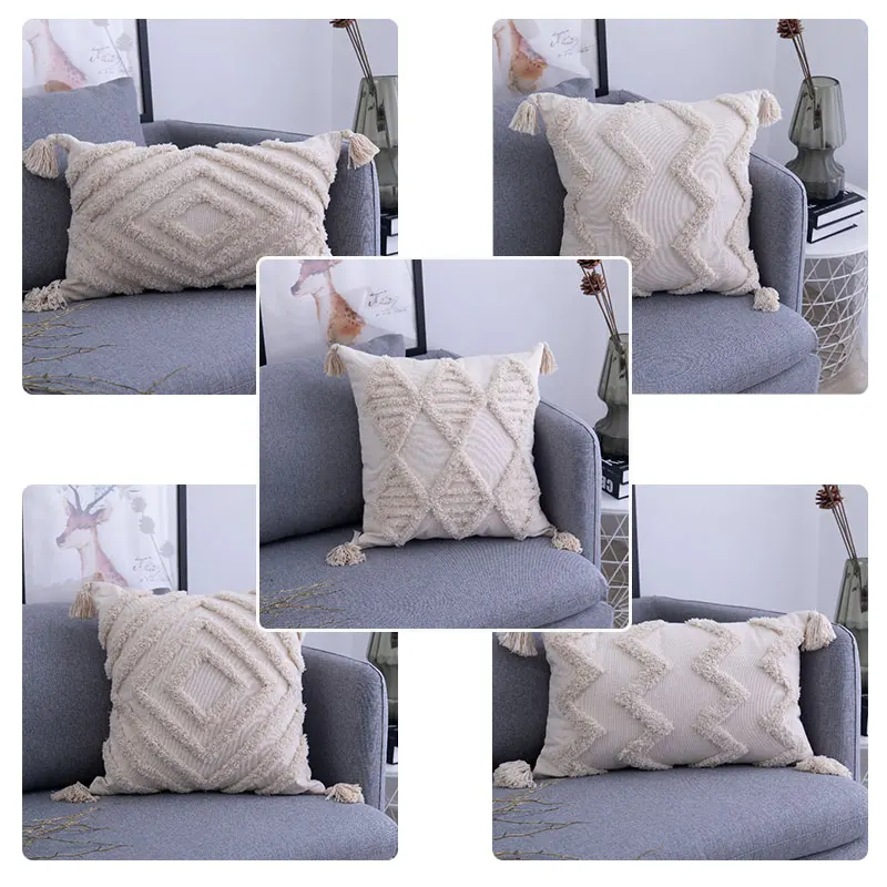 Tassels Cushion Pillowcase 45x45cm/30x50cm Beige Handmade Square Home Decoration Cover Zip Open Pillow Cover For Living Room
Tassels Cushion Pillowcase 45x45cm/30x50cm Beige Handmade Square Home Decoration Cover Zip Open Pillow Cover For Living Room