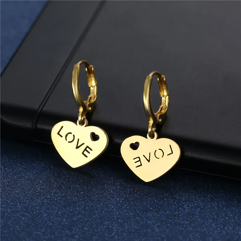 Stainless Steel Dainty Letter Love Drop Earrings for Women Cute Hollow Heart Earrings Brincos Feminino Bijoux
Stainless Steel Dainty Letter Love Drop Earrings for Women Cute Hollow Heart Earrings Brincos Feminino Bijoux
