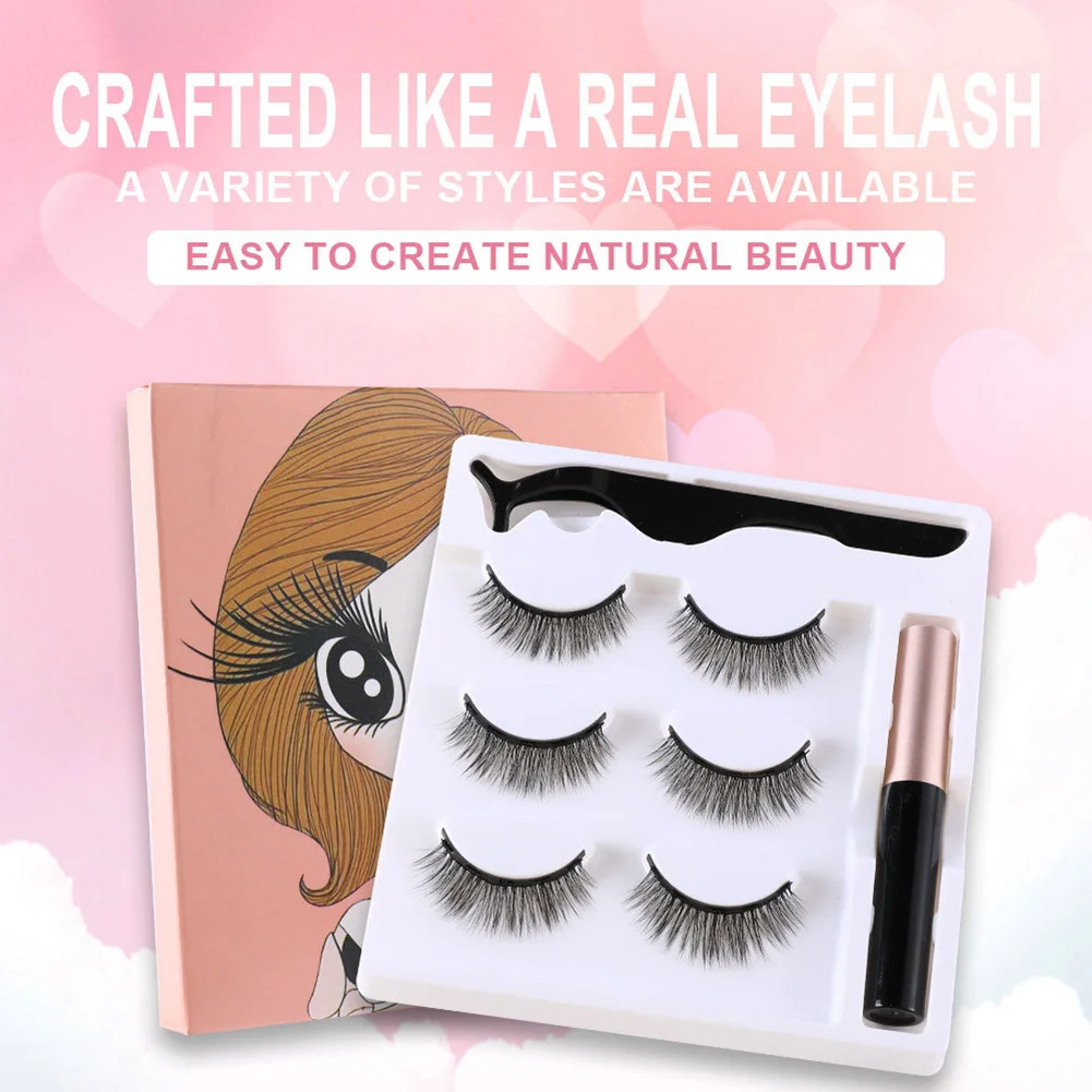 3 Pairs Magnetic Eyelashes with Eyeliner Kit Waterproof Eyelashes Set Glue Free Reusable False Eyelashes lashes Makeup sets
3 Pairs Magnetic Eyelashes with Eyeliner Kit Waterproof Eyelashes Set Glue Free Reusable False Eyelashes lashes Makeup sets