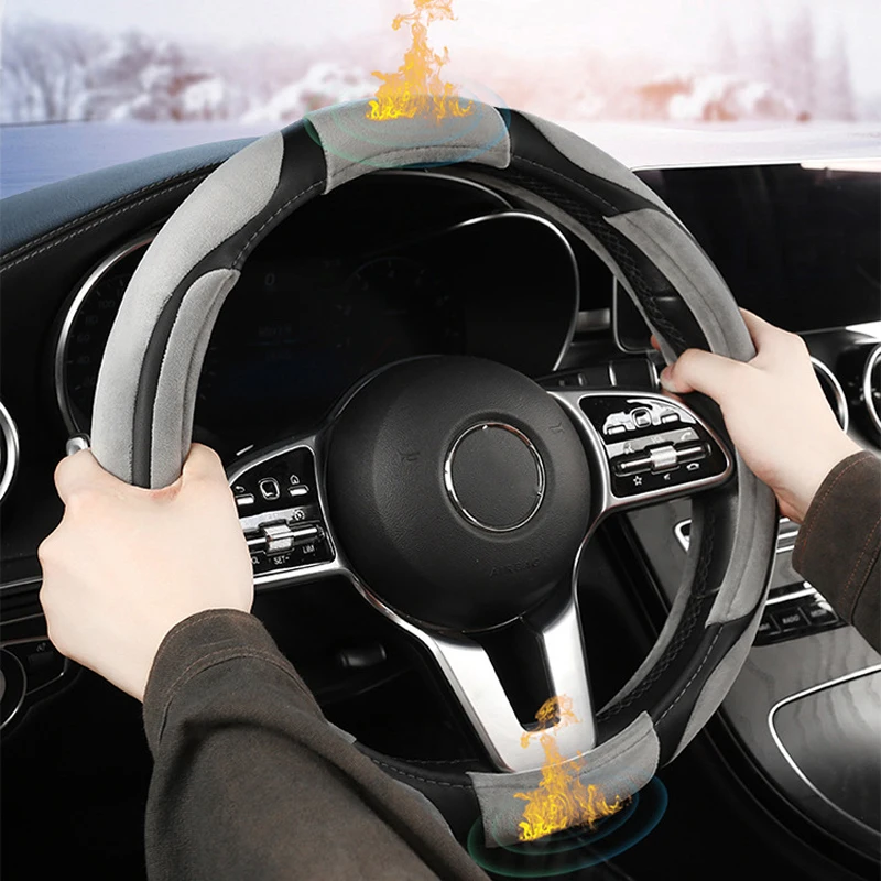 Winter Autumn Car Steering Wheel Cover Warm Short Plush Grip Suitable For Car 37-38CM 14.5"-15"M Anti-skid Protective Wrap
Winter Autumn Car Steering Wheel Cover Warm Short Plush Grip Suitable For Car 37-38CM 14.5"-15"M Anti-skid Protective Wrap