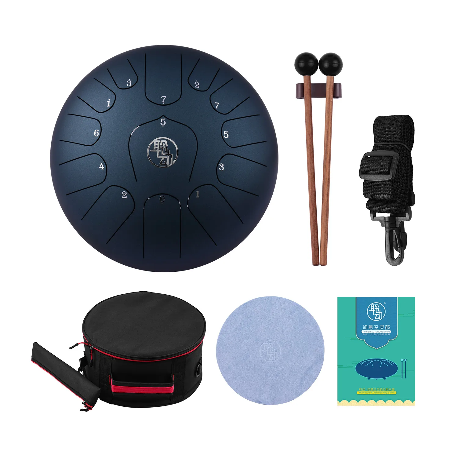 11 Inches Steel Tongue Drum 13-Notes C-Key Percussion Drum with Mallets Drum Bag Wiping Cloth for Musical Education Mind Healing
11 Inches Steel Tongue Drum 13-Notes C-Key Percussion Drum with Mallets Drum Bag Wiping Cloth for Musical Education Mind Healing