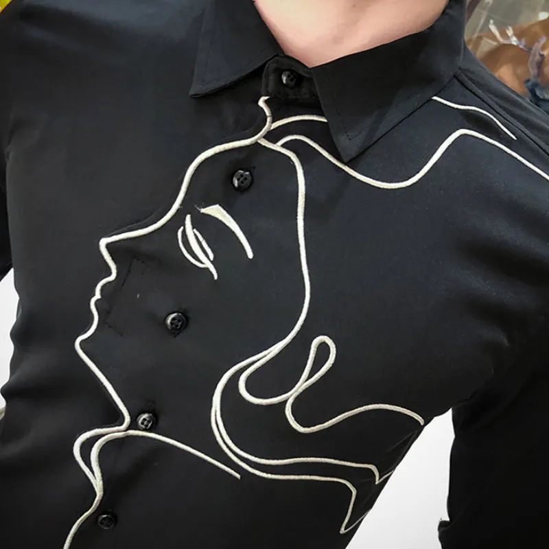 2020 New style Fashion Men spring slim fit Character design Casual shirts/Male lapel printing Business Long sleeve shirt S-3XL
2020 New style Fashion Men spring slim fit Character design Casual shirts/Male lapel printing Business Long sleeve shirt S-3XL