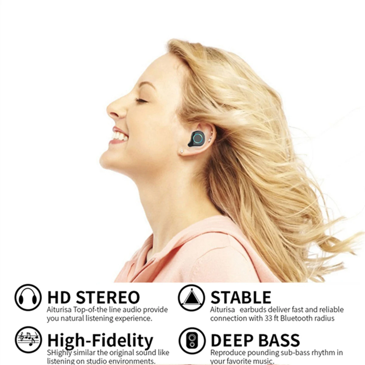 SOONHUA Wireless TWS BT5.0 Earphone Sports Hi-Fi Stereo In-Ear Earbuds Headset Built-In Mic With 2600mAh Charging Box
SOONHUA Wireless TWS BT5.0 Earphone Sports Hi-Fi Stereo In-Ear Earbuds Headset Built-In Mic With 2600mAh Charging Box