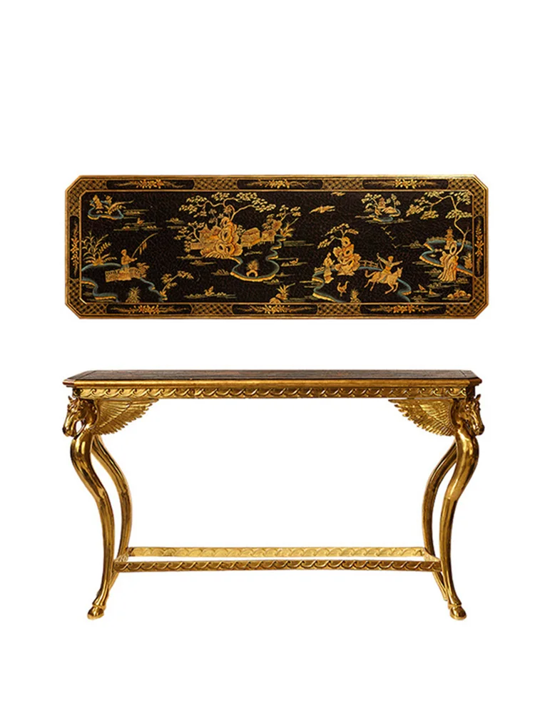 GY Phoenix Meiju Luxury French Style New Chinese Style Pure Copper Horse Hand Painted Table Console Villa Sofa Back Cabinet
GY Phoenix Meiju Luxury French Style New Chinese Style Pure Copper Horse Hand Painted Table Console Villa Sofa Back Cabinet