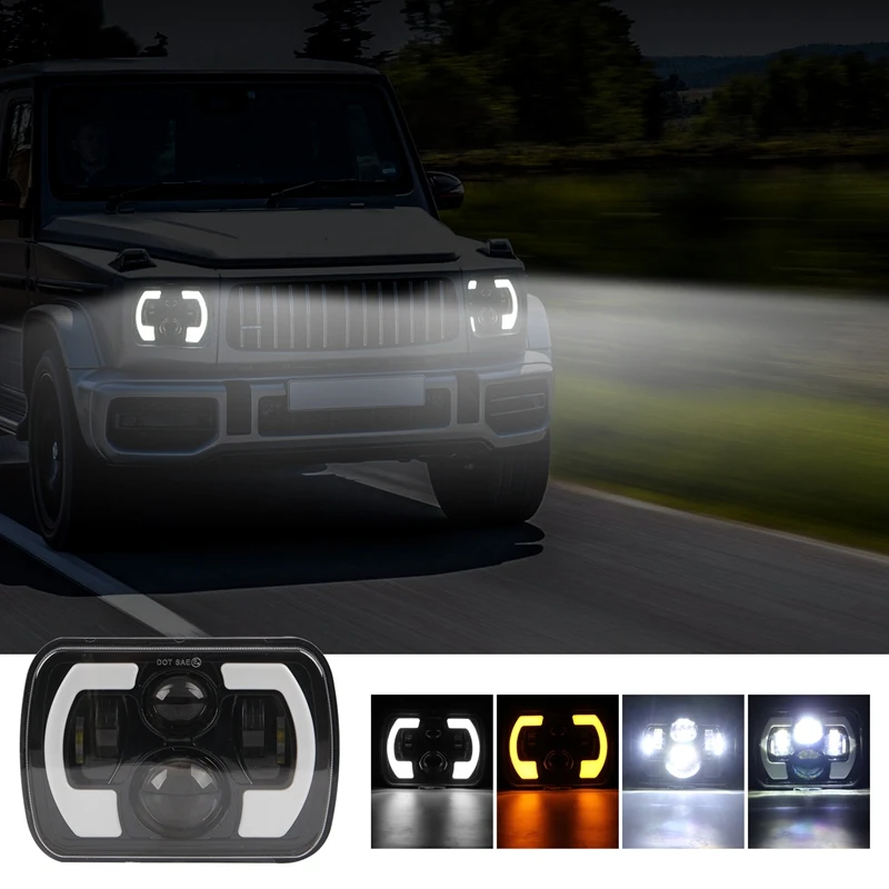 7X6 Inch,5X7 Inch LED Projector Headlight Hi-Lo Beam Halo Turning Signal Light DRL 400W for Cherokee XJ 1984-2001 Jeep
7X6 Inch,5X7 Inch LED Projector Headlight Hi-Lo Beam Halo Turning Signal Light DRL 400W for Cherokee XJ 1984-2001 Jeep