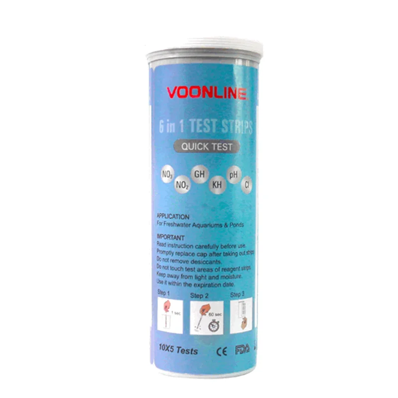 VOONLINE 6-in-1 freshwater quality GH ammonia nitrogen NO3 nitrite pH test test paper NO2 detection reagent KH
VOONLINE 6-in-1 freshwater quality GH ammonia nitrogen NO3 nitrite pH test test paper NO2 detection reagent KH
