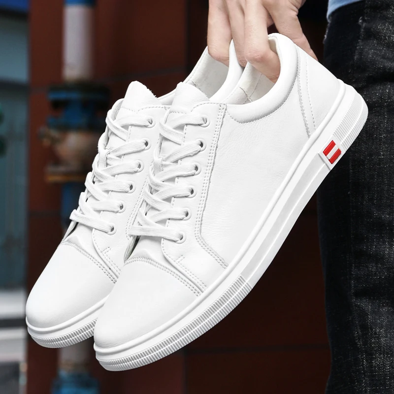 Genuine Leather Lace-Up White Sneakers Luxury Men's Shoes High Quality Men Casual Shoes Comfortable Flats Shoes Walking Footwear
Genuine Leather Lace-Up White Sneakers Luxury Men's Shoes High Quality Men Casual Shoes Comfortable Flats Shoes Walking Footwear