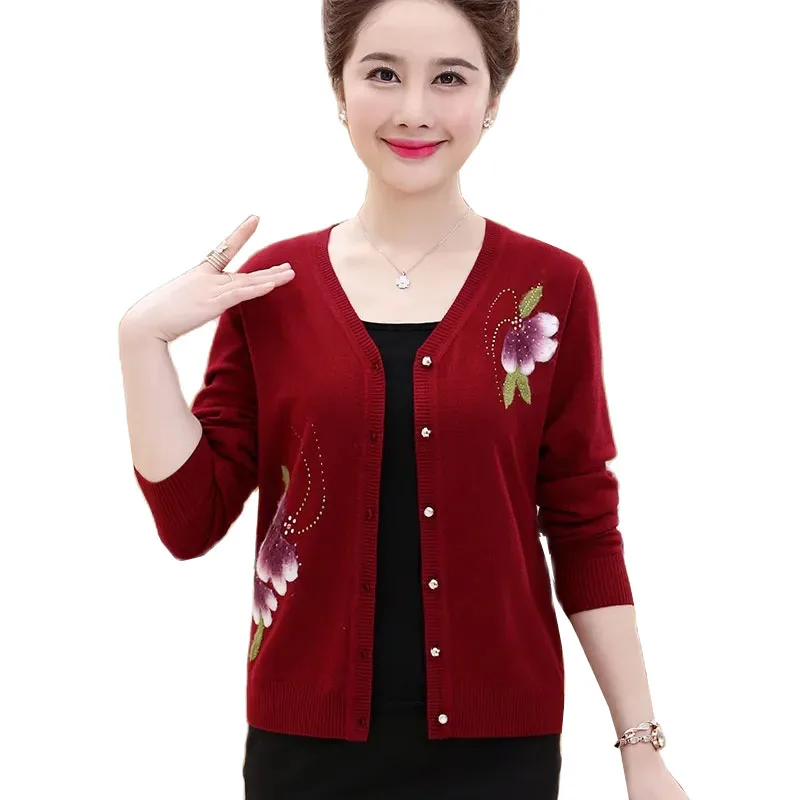 Knitted Cardigan Sweater Women 2022 New Spring Autumn Middle-aged Thin Knitwear Top Coat Female Loose Knitted Jacket
Knitted Cardigan Sweater Women 2022 New Spring Autumn Middle-aged Thin Knitwear Top Coat Female Loose Knitted Jacket