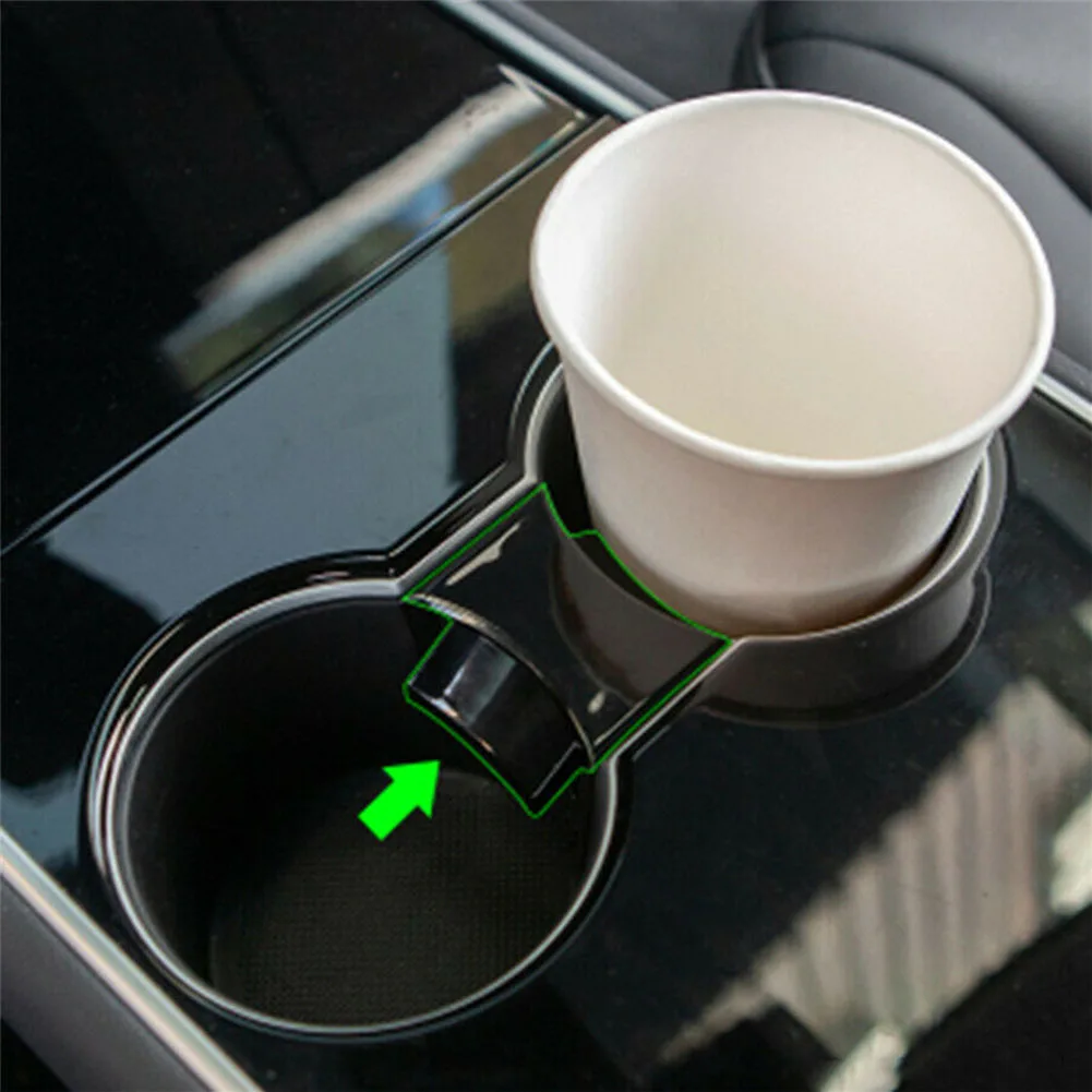 Partition Car Center Console Cup Holder Limiter Insert Bottle Divider Clip Fixed Replacement Parts Anti Slip For Tesla Model 3 | Автомобили