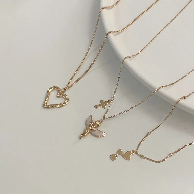 Silvology 925 Sterling Silver Cross Angel Heart Pendant Necklace Elegant Cute Hiphop Layers Necklace for Women Stylish Jewelry
Silvology 925 Sterling Silver Cross Angel Heart Pendant Necklace Elegant Cute Hiphop Layers Necklace for Women Stylish Jewelry