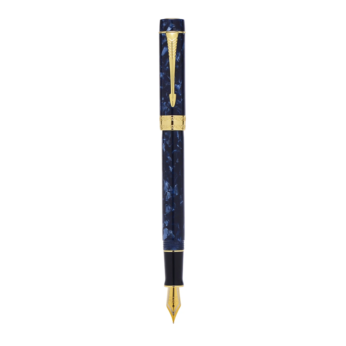 

Перьевая ручка Jinhao, 100 А, из смолы, синяя мраморная чернильная ручка, стрелка с зажимом, иридиевая, F/M/изогнутое перо, с конвертером, для бизнес...