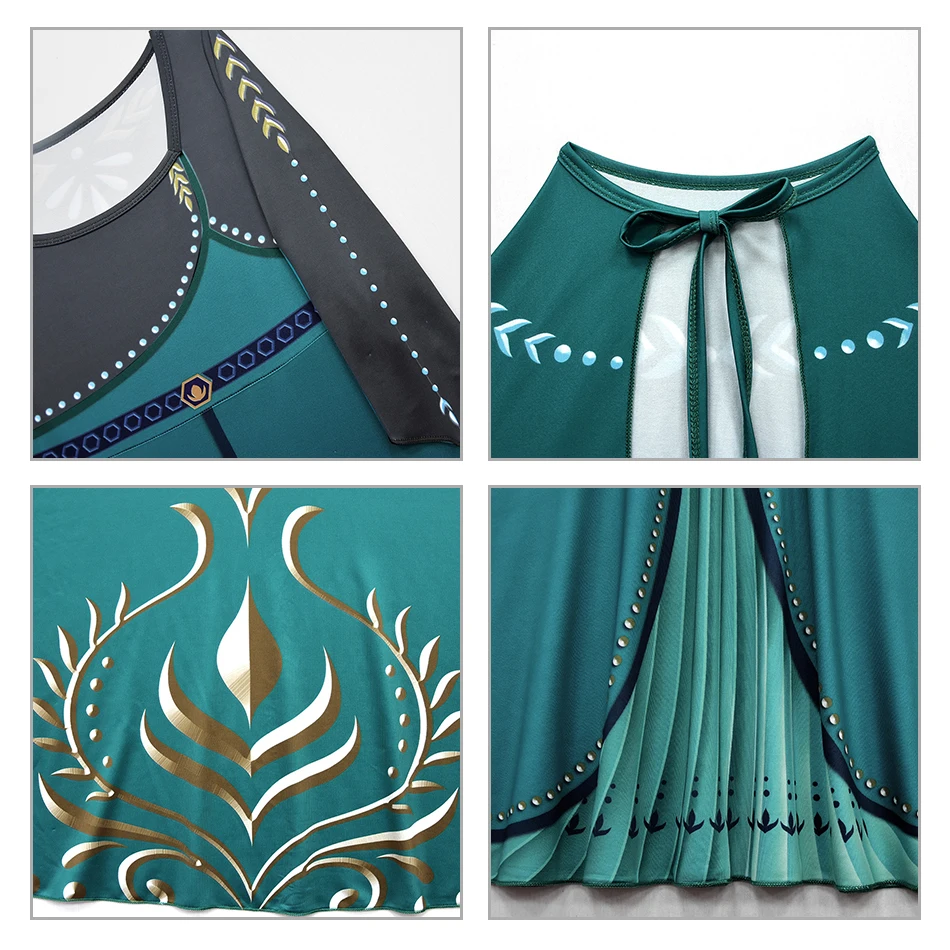 Halloween Costume For Kids Anna Coronation Dress Teen Girl Long Sleeve Green Mesh Prom Gown Children Christmas Gift
Halloween Costume For Kids Anna Coronation Dress Teen Girl Long Sleeve Green Mesh Prom Gown Children Christmas Gift