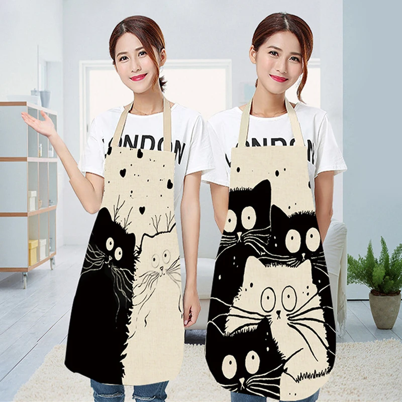 Cute Cat Printed Kitchen Cooking Baking Aprons Woman Sleeveless Cotton Linen Aprons Cleaning Tools Bibs Kitchen Accessories
Cute Cat Printed Kitchen Cooking Baking Aprons Woman Sleeveless Cotton Linen Aprons Cleaning Tools Bibs Kitchen Accessories
