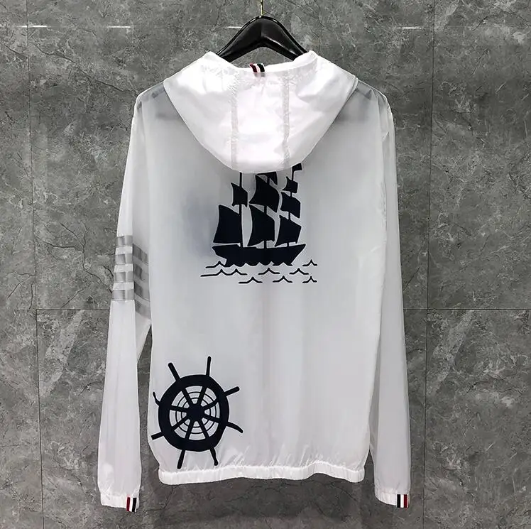Fashion TB THOM Brand Jacket Men Uv Sun Protection Summer Thin Sports Coat Casual Hooded Loose Boat pattern Sunscreen Clothing
Fashion TB THOM Brand Jacket Men Uv Sun Protection Summer Thin Sports Coat Casual Hooded Loose Boat pattern Sunscreen Clothing