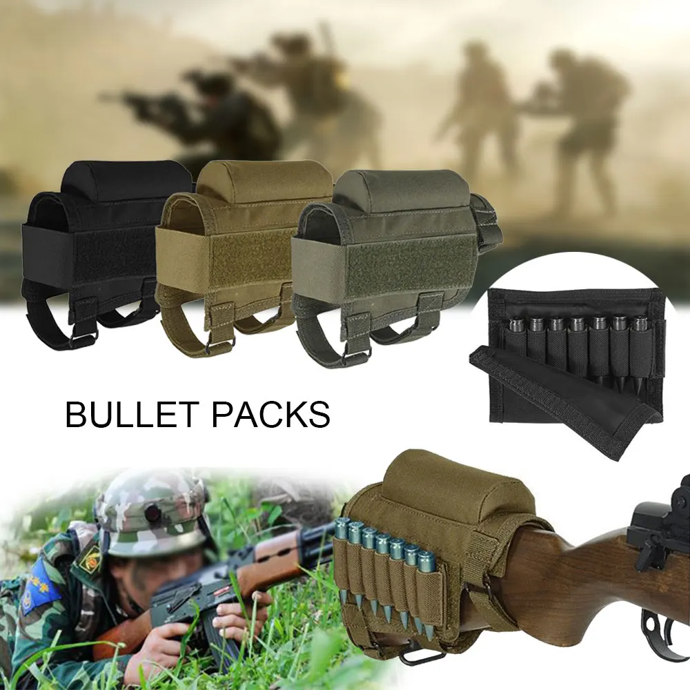 Bullet Holder Bag Adjustable Tactical Nylon Hunting Accessories Sniper Outdoor Sports Equipment Multi-Functional Cheek Rest
Bullet Holder Bag Adjustable Tactical Nylon Hunting Accessories Sniper Outdoor Sports Equipment Multi-Functional Cheek Rest
