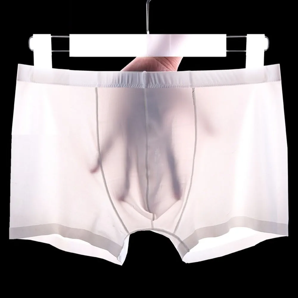 Men Ice Silk Boxer Briefs Man Transparent Underwear Seamless Boxer Shorts Man Sexy Panties Male Underpants Swimming Trunks Homme
Men Ice Silk Boxer Briefs Man Transparent Underwear Seamless Boxer Shorts Man Sexy Panties Male Underpants Swimming Trunks Homme