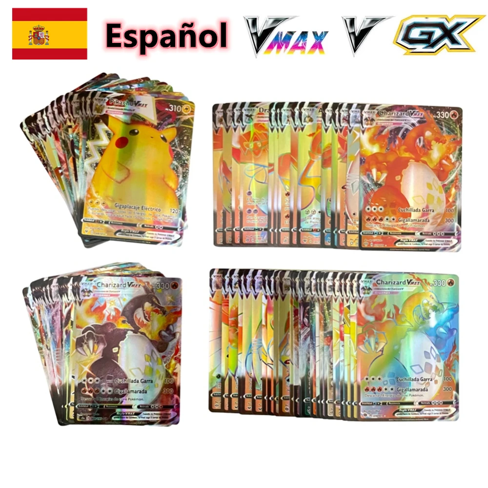 New Pokemon Cards in Spanish TAG TEAM GX VMAX V Trainer Energy Shining Cards Game Castellano Español Children Toy
New Pokemon Cards in Spanish TAG TEAM GX VMAX V Trainer Energy Shining Cards Game Castellano Español Children Toy