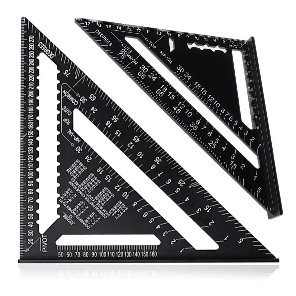 7/12Inch Aluminium Triangular Measuring Ruler Woodworking Carpenter Square Angle K92E
7/12Inch Aluminium Triangular Measuring Ruler Woodworking Carpenter Square Angle K92E