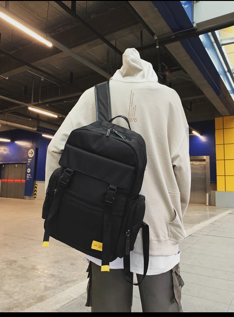 Повседневный простой мужской дорожный рюкзак YJ2842 в Корейском стиле, студенческий школьный портфель для студентов колледжа 
Повседневный простой мужской дорожный рюкзак YJ2842 в Корейском стиле, студенческий школьный портфель для студентов колледжа