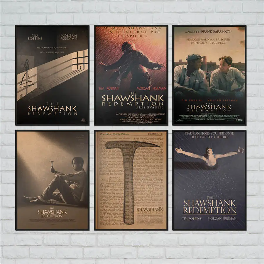 Винтажные наклейки из фильма Shawshank крафт бумага гостиная спальня декоративная
