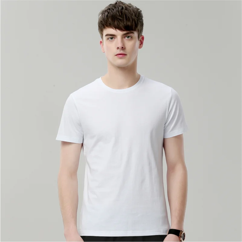 Недорогая Повседневная тонкая хлопковая белая футболка Yotee с логотипом на заказ |