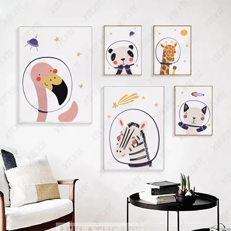 Astronaut Animal Poster Funny Wallpaper Cartoon Canvas Painting Childlike Craft Print Decoration Picture Nursery Kids Room Home
Astronaut Animal Poster Funny Wallpaper Cartoon Canvas Painting Childlike Craft Print Decoration Picture Nursery Kids Room Home