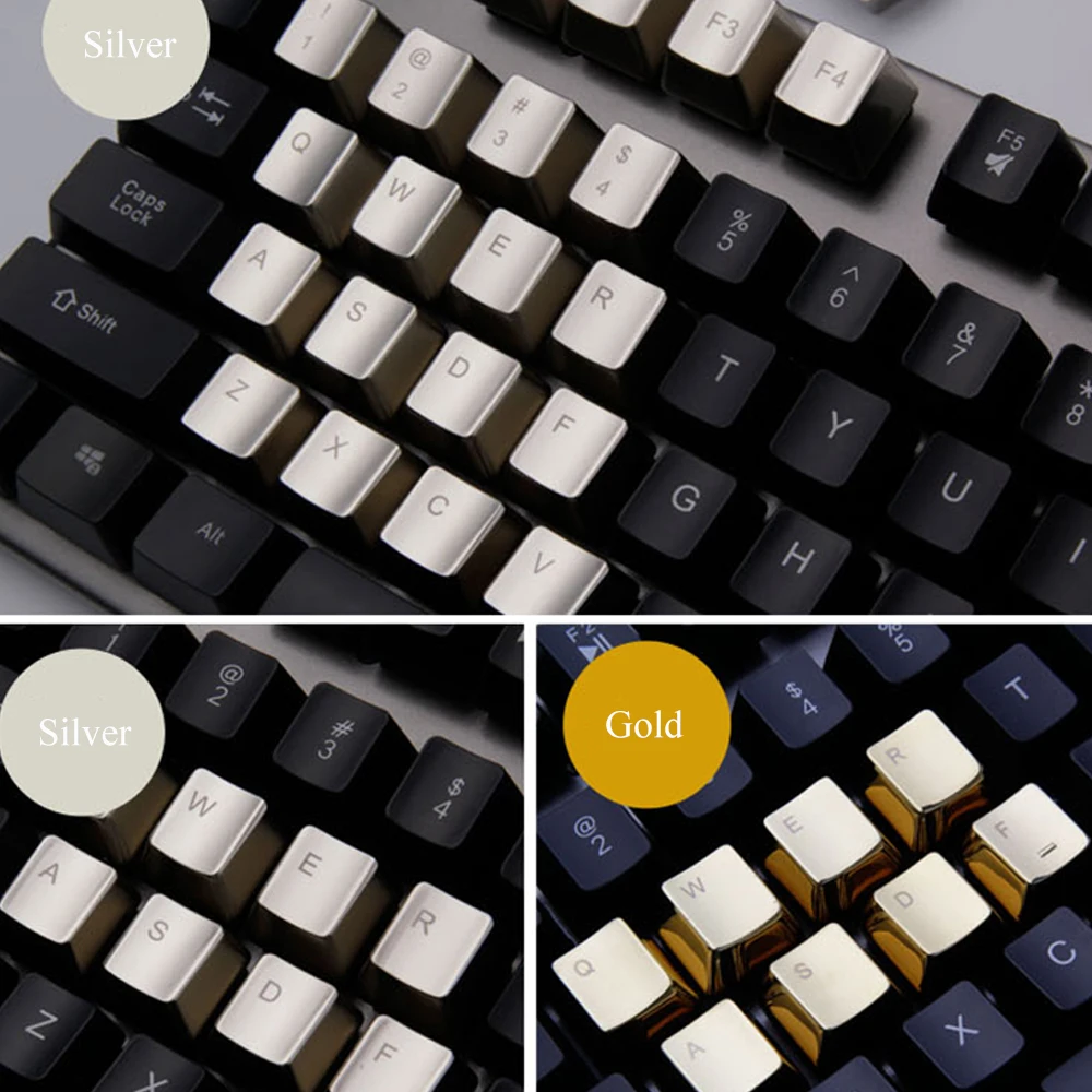 OEM Profil Silver Color Mechanical Keyboard 37 Key Metal Key Caps For Cherry MX Switch Keyboard Zinc Alloy Keycaps 
OEM Profil Silver Color Mechanical Keyboard 37 Key Metal Key Caps For Cherry MX Switch Keyboard Zinc Alloy Keycaps