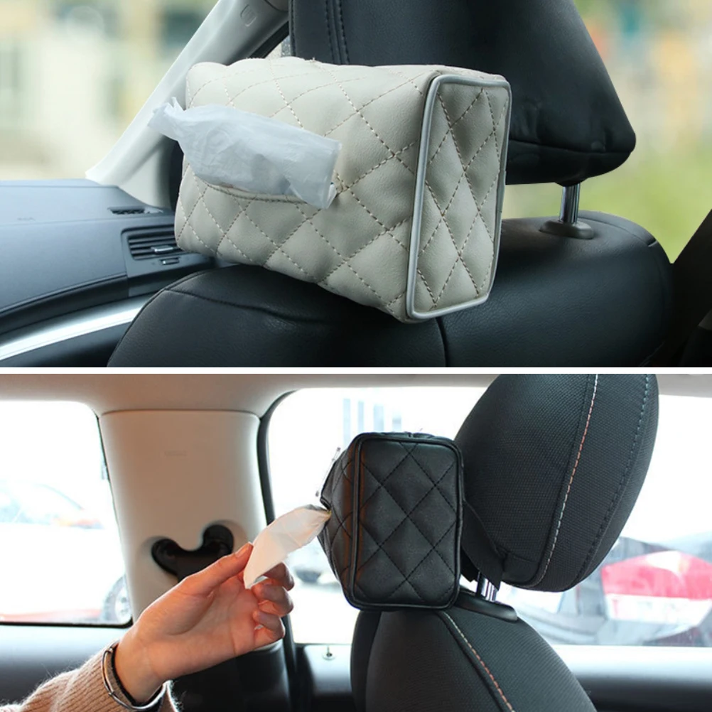 Universal Car Tissue Box Waterproof PU Leather Napkin Holder Back Seat Sun Visor Tissue Organizer 2021 Auto Interior Accessories
Universal Car Tissue Box Waterproof PU Leather Napkin Holder Back Seat Sun Visor Tissue Organizer 2021 Auto Interior Accessories