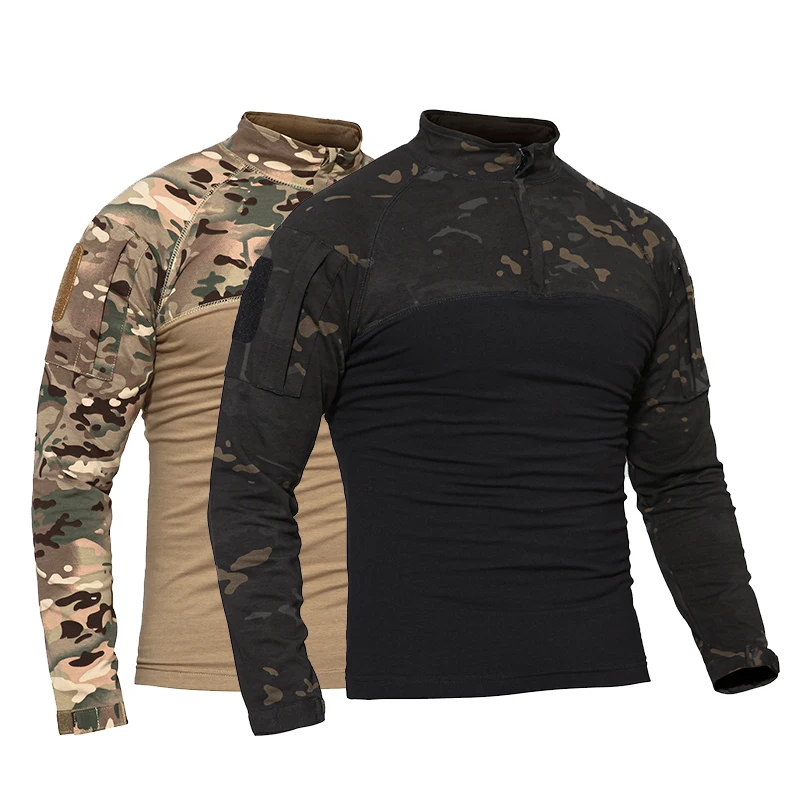 PAVE-HAWK 95% cotton + 5% spandex Camouflage Long Sleeve Frog Combat Shirt Hunting Breathable Army Tactical Military Uniforms
PAVE-HAWK 95% cotton + 5% spandex Camouflage Long Sleeve Frog Combat Shirt Hunting Breathable Army Tactical Military Uniforms