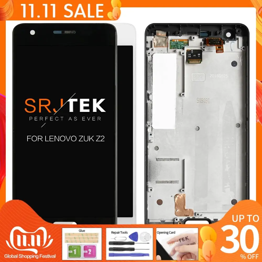 100% протестированный 5 0 дюймовый дисплей для Lenovo ZUK Z2 ЖК с рамкой сенсорный экран
