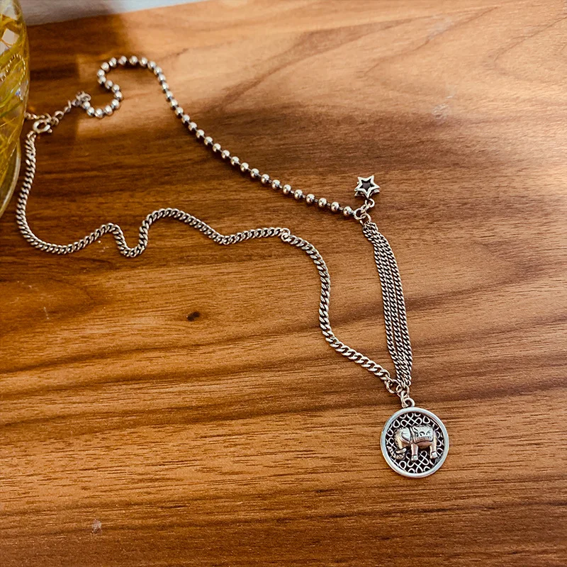 Fashion Silver Hip Hop Long Chain Necklace for Women Men Jewelry Coin Star Elephant Pendant Necklace Accessories
Fashion Silver Hip Hop Long Chain Necklace for Women Men Jewelry Coin Star Elephant Pendant Necklace Accessories