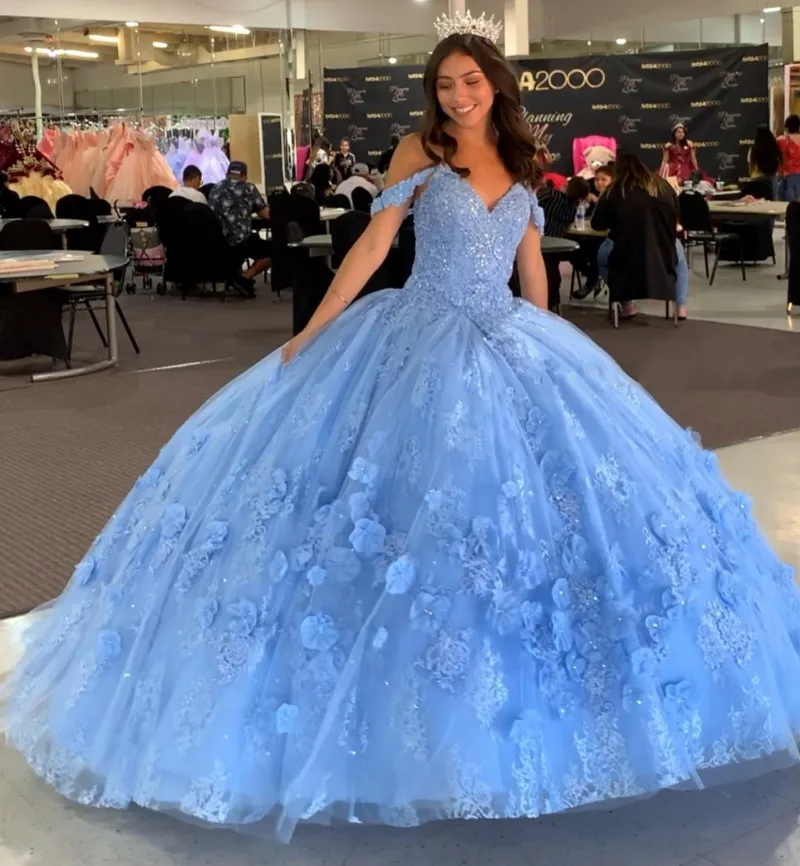 vestido de 15 años 2021 Light Sky Blue Quinceanera Dresses Sweet 16 Dress Lace Applique 3D floral lace-up vestidos de xv años
vestido de 15 años 2021 Light Sky Blue Quinceanera Dresses Sweet 16 Dress Lace Applique 3D floral lace-up vestidos de xv años
