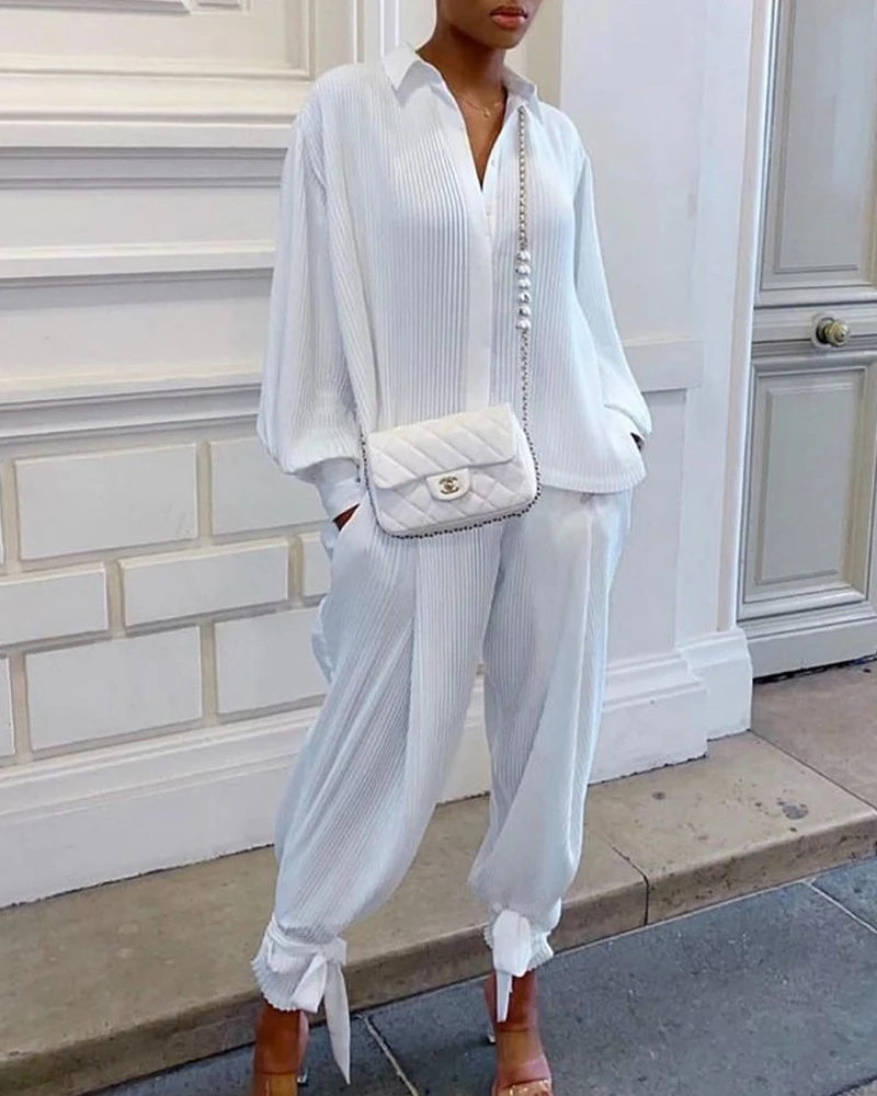 VS&LLWQ Two Piece Set Women Top And Pants Tracksuits Women 2020 Casual Solid Suit Long Sleeve Top&Loose Long Pants Ropa Mujer
VS&LLWQ Two Piece Set Women Top And Pants Tracksuits Women 2020 Casual Solid Suit Long Sleeve Top&Loose Long Pants Ropa Mujer