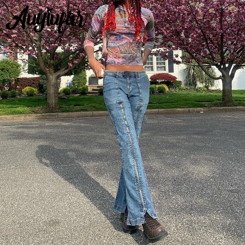Auyiufar Zipper Fairy Grunge 90s Jeans Pants Low Rise Streetwear Indie Aesthetic Slim Flared Pants Retro Y2K Girl Solid Trousers
Auyiufar Zipper Fairy Grunge 90s Jeans Pants Low Rise Streetwear Indie Aesthetic Slim Flared Pants Retro Y2K Girl Solid Trousers