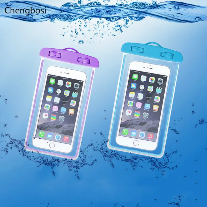 Swimming Waterproof Phone Bag with Luminous Underwater Pouch Phone Case for Iphone 6 6s 7 Universal All Models 3.5 Inch -6 Inch
Swimming Waterproof Phone Bag with Luminous Underwater Pouch Phone Case for Iphone 6 6s 7 Universal All Models 3.5 Inch -6 Inch