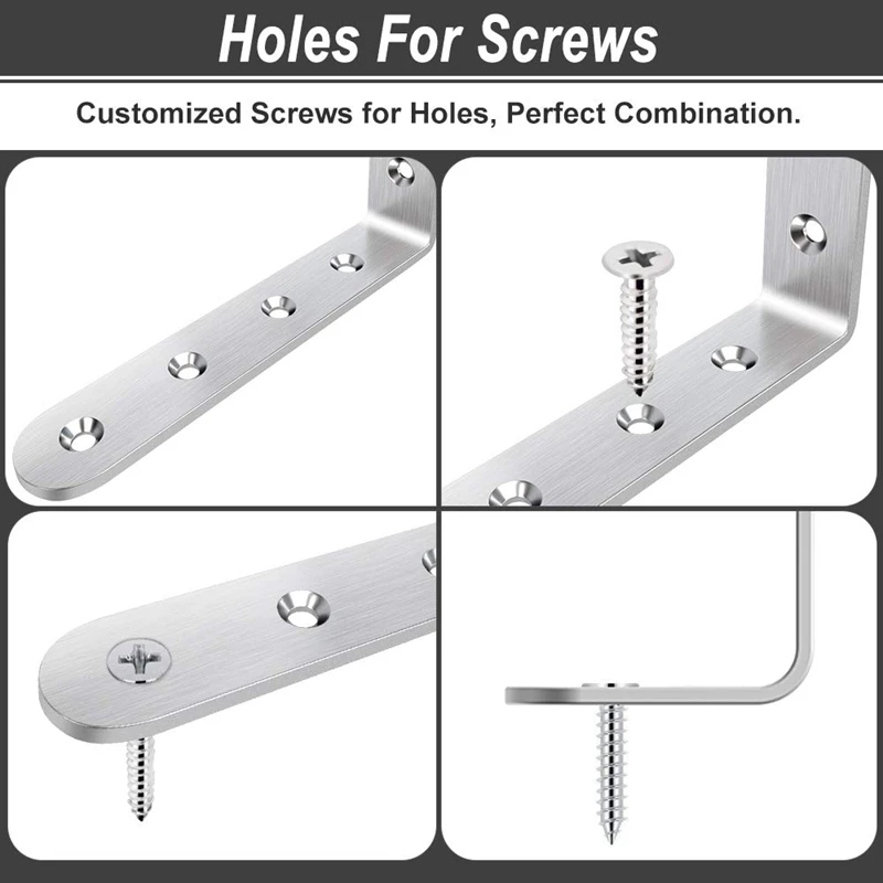 8Pcs Corner Brackets 3 X 5 Inch,Right Angle Bracket 304 Stainless Steel over Screws,L Shaped Brackets for Shelves Furniture
8Pcs Corner Brackets 3 X 5 Inch,Right Angle Bracket 304 Stainless Steel over Screws,L Shaped Brackets for Shelves Furniture