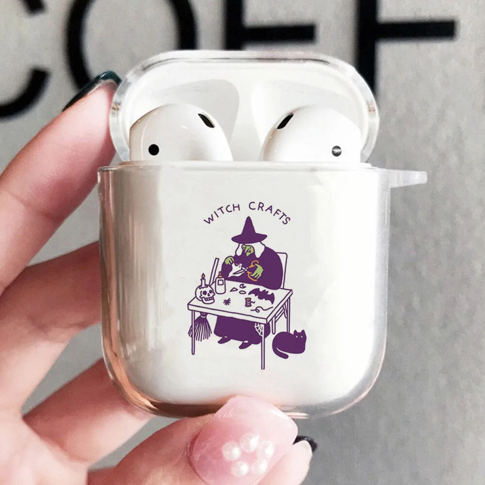 Чехол из ТПУ с забавными ремеслами ведьмой для AirPods 1 2, чехол с беспроводным Bluetooth для Air Pods, аксессуары для наушников, зарядное устройство
Чехол из ТПУ с забавными ремеслами ведьмой для AirPods 1 2, чехол с беспроводным Bluetooth для Air Pods, аксессуары для наушников, зарядное устройство