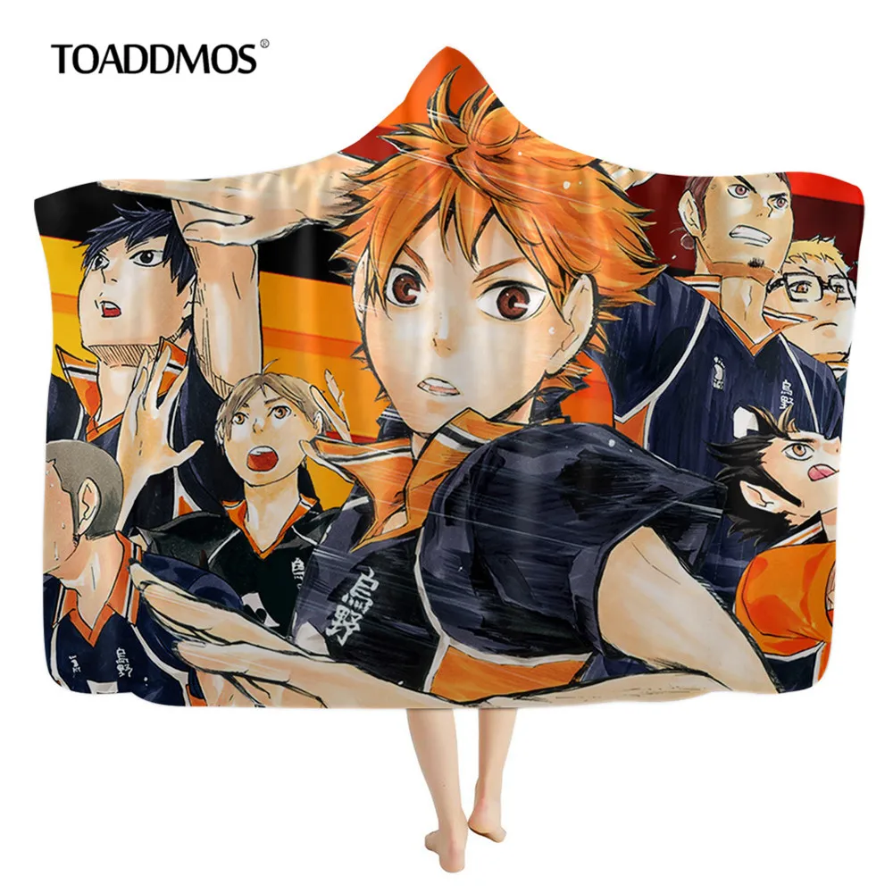 TOADDMOS Japanese Anime Haikyuu Karasuno Printed Warm Soft Hooded Blanket for Men Kids Boys Home Textile Wearable Throw Blankets
TOADDMOS Japanese Anime Haikyuu Karasuno Printed Warm Soft Hooded Blanket for Men Kids Boys Home Textile Wearable Throw Blankets
