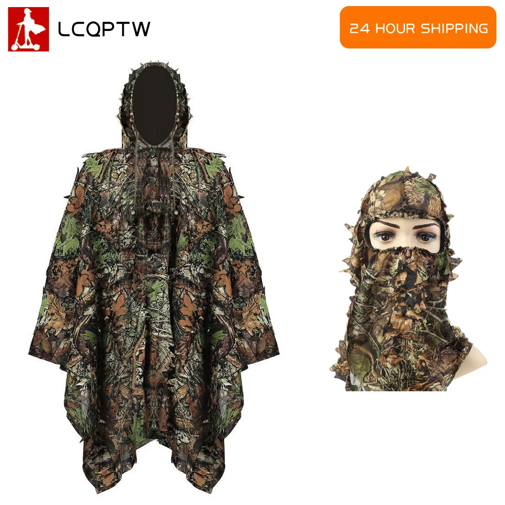 Камуфляжный костюм Ghillie камуфляжный камуфляжная листовая шапка 3D маска на все