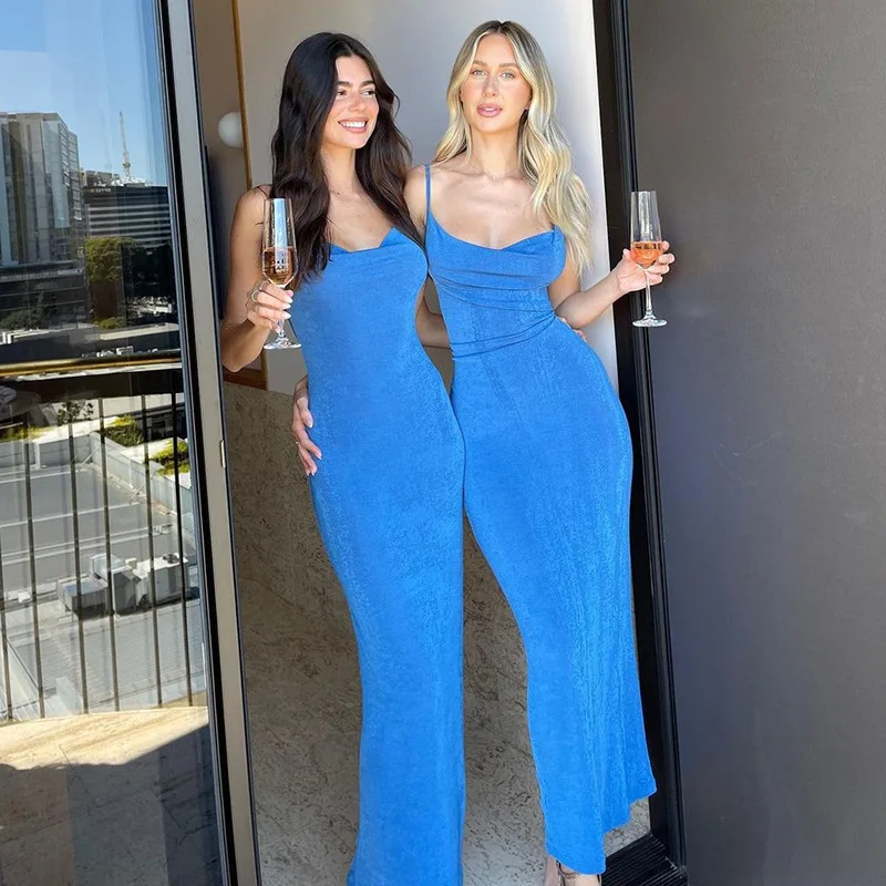 2022 NEW Summer Women Dress Blue Strap Sexy Low-cut Backless Slim Party Dresses Fashion Bodycon Women's Evening Dress
2022 NEW Summer Women Dress Blue Strap Sexy Low-cut Backless Slim Party Dresses Fashion Bodycon Women's Evening Dress