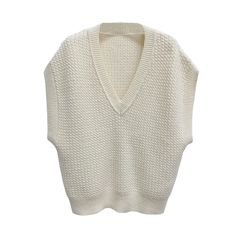 Autumn Fashion Ladies Shoulder Pad Yellow Knitted Pullover Sweaters Women Casual Sleeveless V Neck Knitwear Tops Winter Clothes 
Autumn Fashion Ladies Shoulder Pad Yellow Knitted Pullover Sweaters Women Casual Sleeveless V Neck Knitwear Tops Winter Clothes